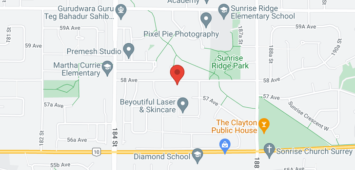 map of 18568 58 AVENUE